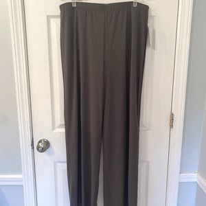 Frank Lyman Pull On Elastic Waist Pants Olive Size 18 New